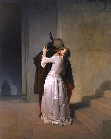 The Kiss  by Francesco Hayez (ARC) 1861 The Kiss, A Man, Kiss, Wall