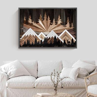 Wall art Materials: HD print canvas, aluminum alloy frameApplicable space: Dining room/living room/bedroom/entrance-hall/study. Package Included: hooks and accessories. Millwood Pines Size: 24" W x 16" H | Millwood Pines Rural Natural Scenery - Picture Frame Print on Canvas 16.0 H x 24.0 W x 1.5 D in black / brown / redCanvas in Brown;cream | 24" W x 16" H | Wayfair Rural Living Room, Cabin Living Room, Western Wall Art, Home Design Diy, Rustic Wood Frame, Brown Home Decor, Mountain Wall, Hanging Posters, Mountain Wall Art