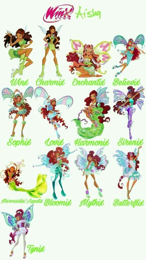 All Winx Club Transformations, Winx Club Aisha, Aisha Winx Club, Winx Aisha, Winx Cosplay, Las Winx, Klub Winx, Fairy Drawings, Les Winx