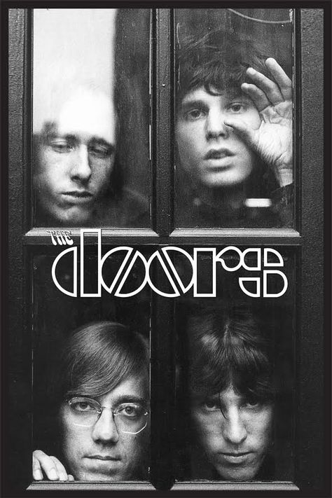 Posters The Doors - Through the Window - Poster 101498 The Doors Band, Window Poster, The Doors Jim Morrison, Door Poster, Rhapsody In Blue, Rock Band Posters, Musica Rock, Rock N’roll, Rock Posters