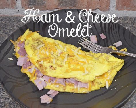 Easy Omlet Recipes, Cheese Omelette Recipe, Egg Omelette Recipe, Omelette Recipes, Ham And Cheese Omelette, Easy Omelet, Omlet Recipes, Omelette Recipe Easy, Ham Breakfast