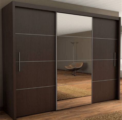 Mirrored Closet Doors, Mirrored Closet, 3 Door Sliding Wardrobe, Sliding Door Wardrobe Designs, Bedroom Furniture Layout, Sliding Door Design, Modern Cupboard Design, Wardrobe Door Designs, Sliding Wardrobe Doors