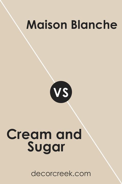 Cream and Sugar and Maison Blanche by Sherwin Williams offer distinct atmospheres. Cream and Sugar, a warm off-white with creamy undertones, creates a cozy ambiance, perfect for welcoming spaces like living rooms or bedrooms. Maison Blanche, with cooler gray undertones, exudes sophistication, ideal for modern designs like bathrooms or kitchens. SW 7526 Maison Blanche is versatile and serene, while Cream and Sugar adds warmth and comfort. Sherwin Williams Madison Blanche, Sherwin Williams Cream And Sugar, Cream And Sugar Sherwin Williams, Sherwin Williams Maison Blanche, Sw Maison Blanche, Maison Blanche Sherwin Williams, Sherwin Williams Creamy, Cozy Ambiance, Cream And Sugar