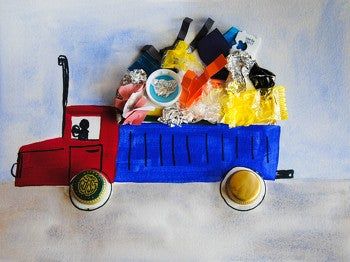 Garbage Truck Craft, Recycled Crafts Kids Preschool, Community Helpers Preschool Crafts, Community Helpers Crafts, Community Helpers Preschool Activities, Recycling Activities, Truck Crafts, Recycled Crafts Kids, Earth Day Crafts