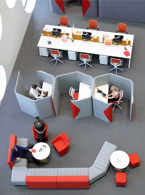 Acoustic Furniture Solutions for Privacy and Collaboration Office Booth, Student Residence, Interior Kantor, Open Space Office, Desain Pantry, Office Pods, Office Plan, Library Furniture, Kids Library