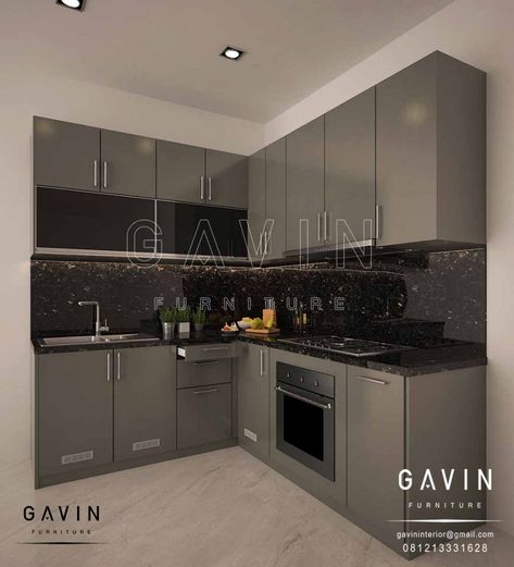 Desain kabinet dapur basah seperti di atas ini, merupakan hasil produksi kami yang belum lama ini telah kami selesaikan. Yang mana design yang di pilih adalah design minimalis modern dengan model letter L dengan ukuran sesuai lokasi yang ada. Model Dapur, Kitchen Set Minimalis, Interior Dapur, Kitchen Addition, Small Kitchen Island, Kabinet Dapur, Modern Kitchen Cabinet Design, Kitchen Decor Apartment, Best Kitchen Designs