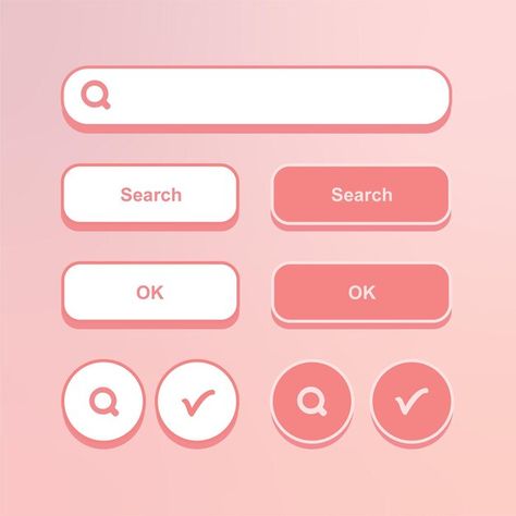 Search and check button vector pack | Premium Vector #Freepik #vector #button Buttons For Website, Button Website, Ui Buttons, Button Game, Web Design Projects, Event Hosting, Ui Elements, Button Design, Ui Ux Design