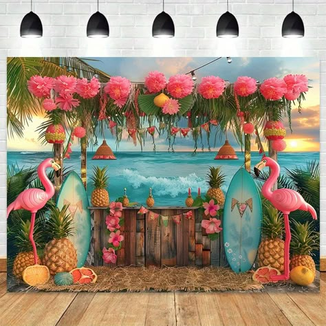 Faster shipping. Better service Tropical Party Backdrop, Aloha Party Decorations, Tropisk Fest, Photo Backdrop Christmas, Fall Ball, Island Party, Aloha Party, Luau Theme Party, Party Backdrops