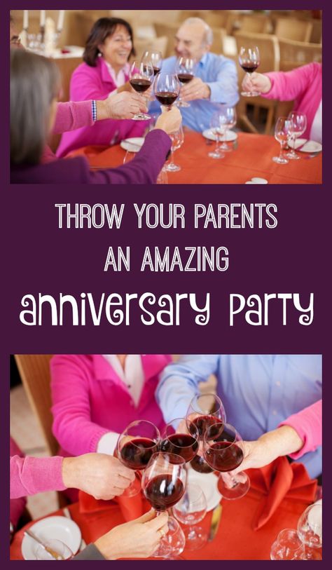 How to throw an awesome anniversary party for parents. Party ideas 25th anniversary, 50th anniversary. Classy and functional party ideas for adults. 40th Wedding Anniversary Party Ideas, 40th Anniversary Ideas, 60th Wedding Anniversary Party, Anniversary Party Ideas, 60th Anniversary Parties, 30th Anniversary Parties, Anniversary 50th, 65th Wedding Anniversary, 25th Wedding Anniversary Party