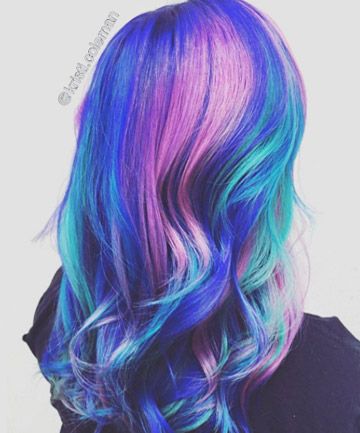 Galaxy Hair Color, Space Hair, Hair Dyed, Galaxy Hair, Rainbow Hair Color, Latest Hair Color, Root Touch Up, Beautiful Hair Color, Makeup Clothes