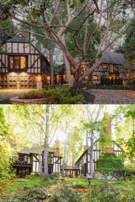 Ariana Grande bought Montecito Tudor 'Porter House' from Ellen DeGeneres Ariana Grande Montecito House, Montecito House Exterior, Ariana Grande Home, Ariana Grande House, House Investment, Porter House, Small Garden Layout, Small Water Gardens, Small Trees For Garden