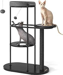 Black Cat Tree, Modern Cat Tree, Cat Perch, Cat Bed Furniture, Cat Scratching Post, Old Cats, Modern Cat, Cat Tower, Home Modern