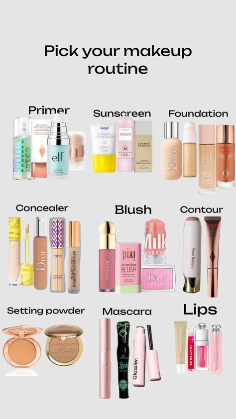 Pick Your Makeup, Minimal Makeup Routine, Target Makeup, Flawless Skin Care, Preppy Makeup, Makeup Starter Kit, Makeup Order, Skincare Collection, 10 Essentials