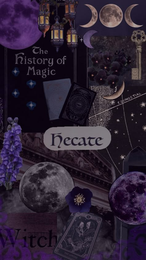 #hecate #purple Witch Wallpaper, Laptop Backgrounds, Witchy Wallpaper, Goddess Energy, Percy Jackson Art, Green Witch, Witchy Vibes, Purple Wallpaper, Better Life Quotes