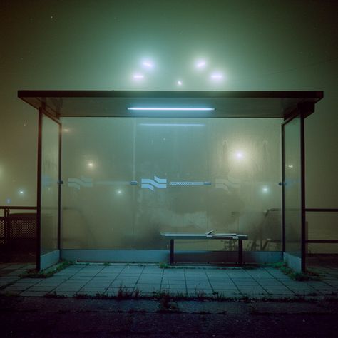 bus stop Misty Night, Todd Hido, Night On Earth, Fotografi Urban, Graphisches Design, Cinematic Photography, Bus Stop, Urban Photography, Night Aesthetic