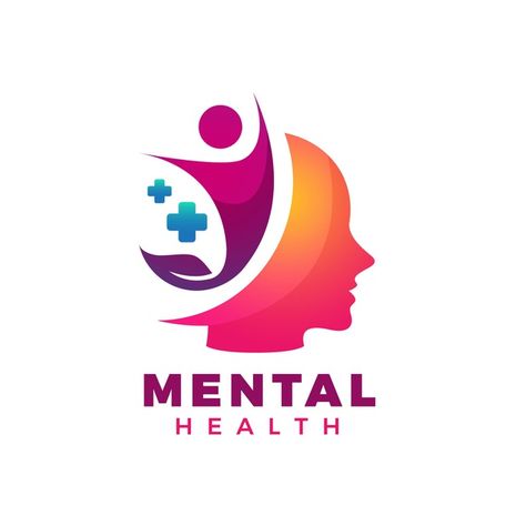 Gradient mental health logo template | Free Vector #Freepik #freevector Mental Health Logo Design, Mental Health Logo, Health Logo Design, Psychology Logo, Life Coach Logo, Health Application, Mental Health Inspiration, Hospital Logo, Mental Health T Shirts