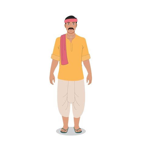 Farmer Equipment Animated Images, Indian Vector Illustration, Village People Drawing, Village Man Cartoon Character, Farmer Animation, Indian Farmer Drawing, Farmer Cartoon Character, Farmer Character Design, Cartoon Farmer