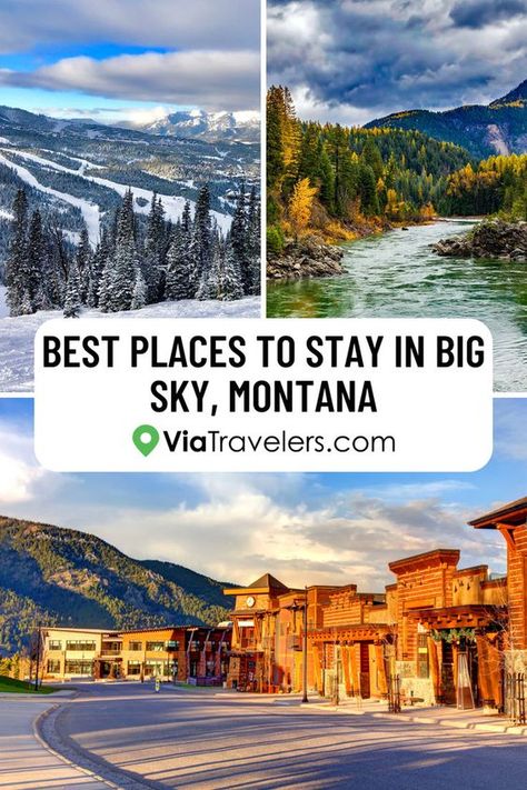 Best Places to Stay in Big Sky, Montana Big Sky Resort, Montana Winter, Visit Montana, Photography Bucket List, Montana Mountains, Montana Travel, Cabin Retreat, Big Sky Montana, Breathtaking Places