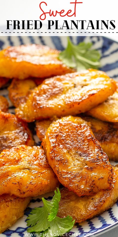 These easy Maduros (Sweet Plantains) are a staple Puerto Rican side dish. They're perfectly sweet, caramelized along the outside and deliciously warm on the inside! Plantain Recipes Sweet, Plantains Recipe, Fried Plantain Recipe, Sweet Fried Plantains, Sweet Plantains, Fried Plantains, Banane Plantain, Plantain Recipes, Jamaican Dishes