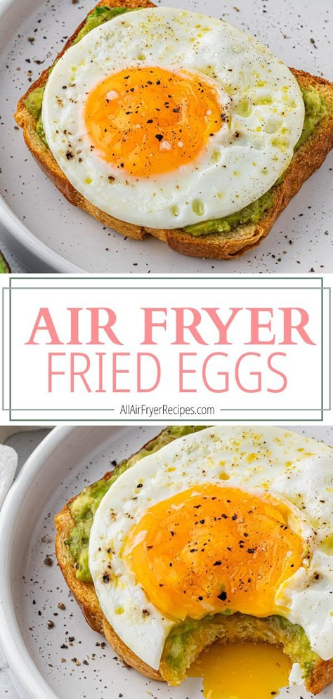 Airfryer Fried Eggs, Ninja Foodi Egg Recipes, Fried Egg Air Fryer, Air Fried Recipes Healthy, Jammy Eggs Air Fryer, Cook Eggs In Air Fryer, Air Fried Eggs, Fast Air Fryer Meals, Air Fryer Egg Recipes