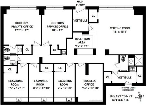 Small Office Floor Plan, Hospital Floor Plan, Medical Clinic Design, Doctor Office Design, Hospital Plans, Office Floor Plan, Acupuncture Clinic, Medical Office Design, Cool Office Space