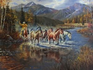 Round Up Western Art Paintings, Jack Sorenson, Summer Poster, Big Bear Lake, Indian Summer, Grand Art, Western Art, Art Sur Toile, Fine Art Painting