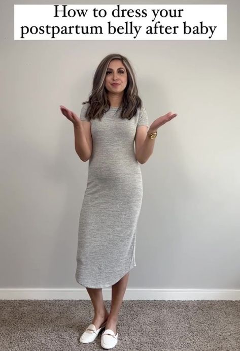 IT’S common to suffer something of a style confidence wobble when you’re a new mum. But one stylist has revealed some top tips on how to dress your post-baby body. Mum-of-two Puneet Brar took to The Stylist Twins, the Instagram page that she shares with her sister – Suneet Brar – to showcase the outfits […] Dressing Postpartum Belly, How To Dress Mommy Tummy, Mum Tum Outfit, How To Dress Postpartum Belly, New Mum Outfits, Cool Mum Outfit, Summer Postpartum Outfits, Post Pregnancy Outfits, Nursing Mom Outfits