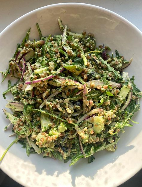 Arugula Buckwheat Salad - Tasty Simply Vegan Best Vegan Salads, Buckwheat Salad, 2022 Happy New Year, Sun Dried Tomato Sauce, Buckwheat Recipes, Chickpea Burger, Arugula Pesto, Satisfying Salads, Vegan Salad