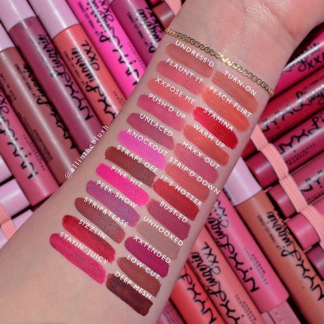 Review & Swatches of the NYX Cosmetics Lip Lingerie XXL Matte Liquid Lipstick - All In The Blush Drugstore Lip Swatches, Nyx Xxl Swatches, Nyx Lip Lingerie Xxl Swatches, Nyx Lingerie Xxl Swatches, Nyx Lip Swatches, Nyx Shine Loud Swatches, Nyx Lingerie Swatches, Nyx Lip Lingerie Swatches, Nyx Matte Lipstick Swatches