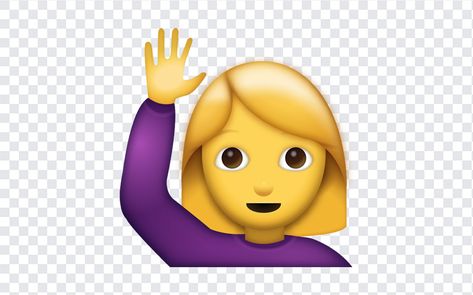 Woman Saying Hi Emoji PNG Hi Emoji, Emoji Png, Ios Emoji, Free Woman, Saying Hi, Girl Emoji, Mockup Downloads, Graphic Elements, Graphic Design Projects