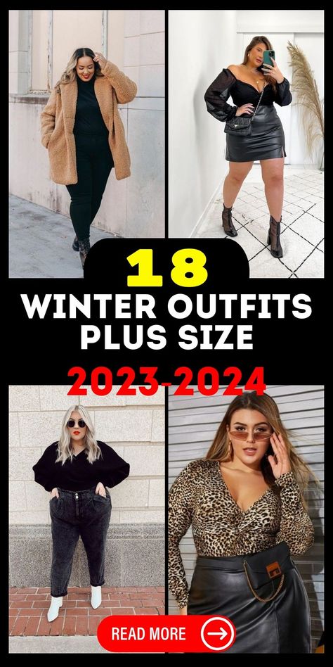 Plus Size Winter Outfits 2023-2024: Trendy, Cold Weather Casual, Dressy Styles & Tips for Women Over 40 Winter Outfits Plus, Winter Outfits Plus Size, Plus Size 2023, Plus Size Winter Outfits, Casual Dressy, Plus Size Winter, 2023 2024, Over 40, Cold Weather