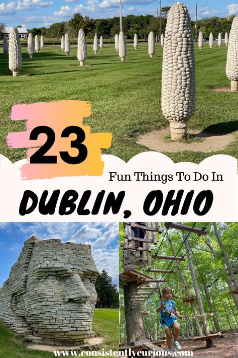 Discover these fun and slight quirky things to do in Dublin, Ohio! A perfect Ohio getaway only minutes from Columbus! #dublinohio #columbusohio #ohiofindithere #ohiotravel Dublin Ohio Things To Do In, Ohio Day Trips Places To Visit, Hocking Hills Ohio Things To Do In, Ohiopyle State Park Things To Do, Columbus Ohio With Kids, Centerville Ohio, Ohio Getaways, Trilogy Tour Columbus Ohio, Ohio Vacations