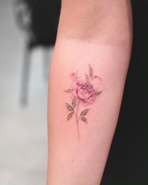 160+ Gorgeous Peony Tattoos Designs With Meanings (2023) - TattoosBoyGirl Peony Flower Tattoos, Peony Tattoo, Beautiful Flower Tattoos, Shape Tattoo, Peonies Tattoo, Lily Tattoo, Crown Tattoo, Large Tattoos, Tattoo Feminina