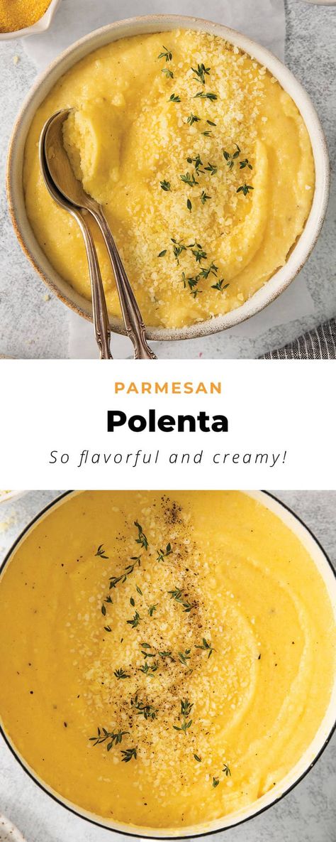 Cheesy Creamy Polenta - The Cheese Knees Cheesy Polenta, Cheese Polenta, Recipes With Parmesan Cheese, Polenta Recipe, Polenta Cakes, Polenta Recipes, Creamy Polenta, Drying Pasta, Corn Recipes