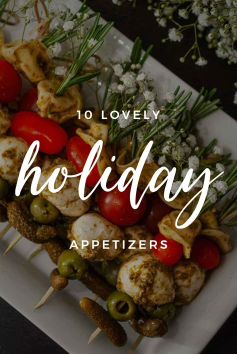 These 10 lovely holiday appetizers are so festive, so tasty, and garnished with yuletide cheer! Some are cheesy, some are creamy, some are crunchy, but all are easy! Perfect hors d'oeuvres for your Christmas cocktail parties, family dinners, or New Year's Eve soirees! Christmas Cocktail Appetizers, Dinner Hors D’oeuvres, Holiday Hor D'oeuvres, Hor D'oeuvres Christmas, Easy Holiday Hors D’oeuvres, Christmas Hoursdevours, Elegant Christmas Appetizers Party, Unique Holiday Appetizers, Elegant Holiday Appetizers