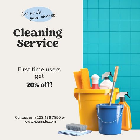 Cleaning service Instagram post template | premium image by rawpixel.com / Boom Cleaning Business Instagram Posts, Laundry Business, Construction Cleaning, Cleaning Companies, Ig Post, Cubicle, Instagram Post Template, Home Repair, Post Templates