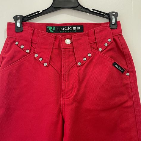 Dead Stock Red Rocky Mountain Jeans Rocky Jeans, Lawman Jeans, Rocky Mountain Jeans, Rockies Jeans, Pretty Jeans, Western Stuff, Professional Dress, 90's Fashion, Professional Dresses