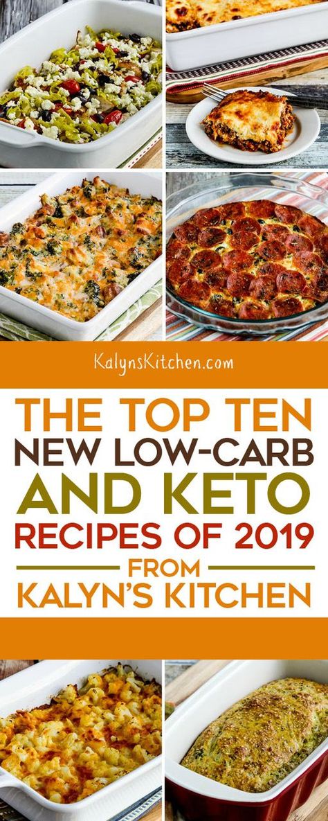 Here are my picks for the The Top Ten New Low-Carb and Keto Recipes of 2019 from Kalyn's Kitchen! And I can never narrow it down to just ten, so I'm also giving you ten honorable mention recipes that were also a wow for me. [found on KalynsKitchen.com] #TopTenRecipes #TopTenLowCarb #TopTenKeto #BestKetoRecipes #BestLowCarbRecipes All Day Long I Dream About Food Low Carb Recipes, New Recipes For Dinner, Best Low Carb Recipes, Diet Breakfast Recipes, Keto Ideas, Low Carb Breakfast Recipes, Low Carbs, Best Keto Diet, Low Glycemic