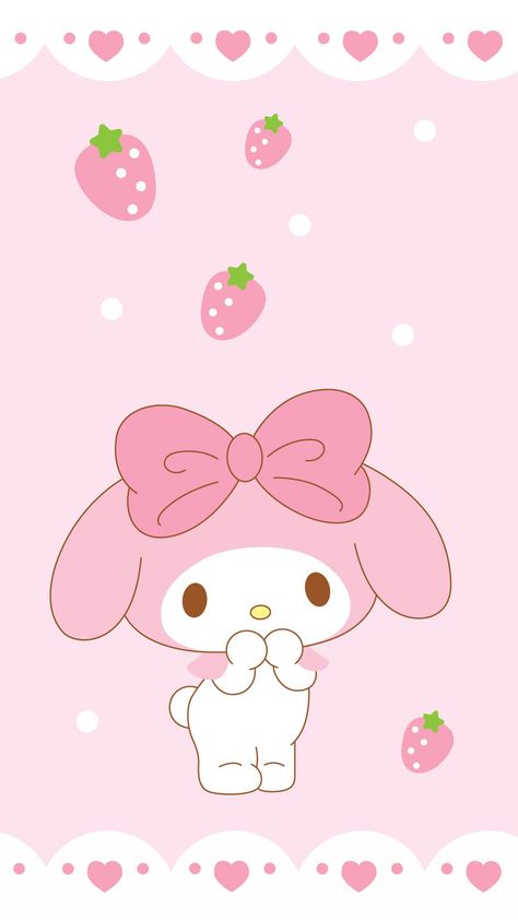 Wallpaper My Melody Sanrio Cute Powerpoint Templates, Tapeta Z Hello Kitty, Walpapers Cute, Melody Wallpaper, Pink Wallpaper Hello Kitty, Images Hello Kitty, Karakter Sanrio, Walpaper Hello Kitty, My Melody Wallpaper