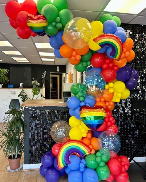 PRICES MAY VARY. 🌈All-in-one Package: Enanal 144pcs Pride Decorations contains 132cs latex balloon, 4pcs clear bobo balloon, 4pcs rainbow pattern foil balloon, and 4pcs balloon arch accessories. These bright color balloons will bring you a wonderful Pride Month Party scene. 🏳️‍🌈Easy to Use: The Rainbow Balloon Arch is easy to assemble. With the balloons and accessories, you can build an incredible party scene within an hour, even you are not professional. 🌈Wide Applications: These Pride Day Balloons not only can be used as Pride Month Party Decorations, but also can be used for Pride Parade Float Decorations, Rainbow Themed Party, Wedding, or Anniversary Party decorations. You can combine these balloons with various other decorations to make your own decorative arts as well. 🏳️‍🌈Prem Pride Month Party, Parade Float Decorations, Bobo Balloons, Rainbow Balloon Arch, Floating Decorations, Rainbow Theme Party, Anniversary Party Decorations, Garland Arch, Rainbow Wedding