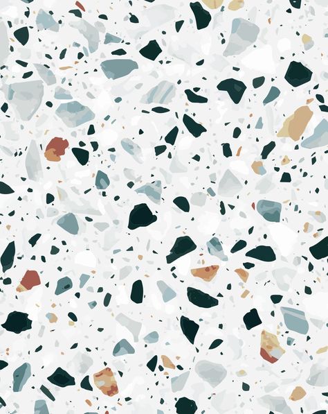 Terrazzo Wallpaper, Modern Wall Paint, Blue Terrazzo, Terrazzo Texture, Terrazzo Print, Ikea Antilop, Stone Wallpaper, Teen Boy Bedroom, How To Hang Wallpaper