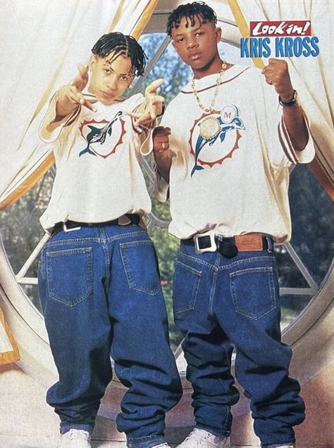 Kris’s Kross 90s, Kriss Kross 90s, 2000’s Outfit, Kriss Kross, Kris Kross, 90s Rappers, Rap Fr, 90s Hip Hop Fashion, 90s Hip Hop