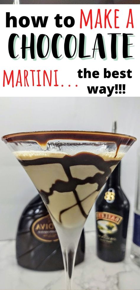 Dessert Drinks Alcohol, Chocolate Martini Recipe, Baileys Drinks, Cocktails Vodka, Chocolate Vodka, Baileys Recipes, Martinis Drinks, Liquor Recipes, Cocktail Drinks Alcoholic