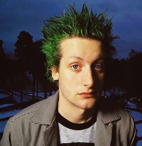 Green Hair Men, Billy Joe Armstrong, Southern Accent, Tré Cool, Cool Green, Billie Joe Armstrong, Band Humor, Ha Ha, Aesthetic People