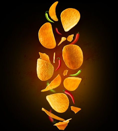 Potato Chips Photography, Background Produk, Album Design Layout, Beauty Salon Business Cards, Abstract Pencil Drawings, Book Photography Instagram, Hot Chip, Photoshop Tutorial Photo Editing, Logo Design Free Templates