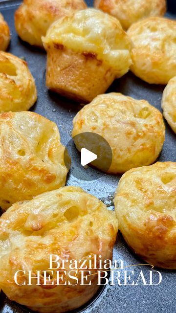 Brazillian Cheese Bread, Tictoc Recipes, Brazilian Cheese Bread Recipe, Recipes Meatballs, Brazilian Restaurant, Brazilian Cheese Bread, Cooking Bread, Cheese Puffs, Colby Jack