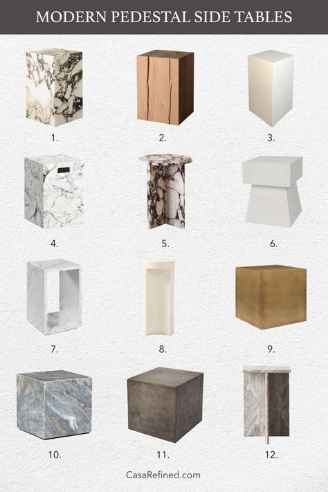 diy marble side table Faux Marble End Table, Marble Stool Side Tables, Marble Block Table, Marble Bed Side Table, Faux Marble Side Table, Marble Side Table Diy, Marble Plinth Side Table, Marble Diy Table, Wood And Marble Side Table