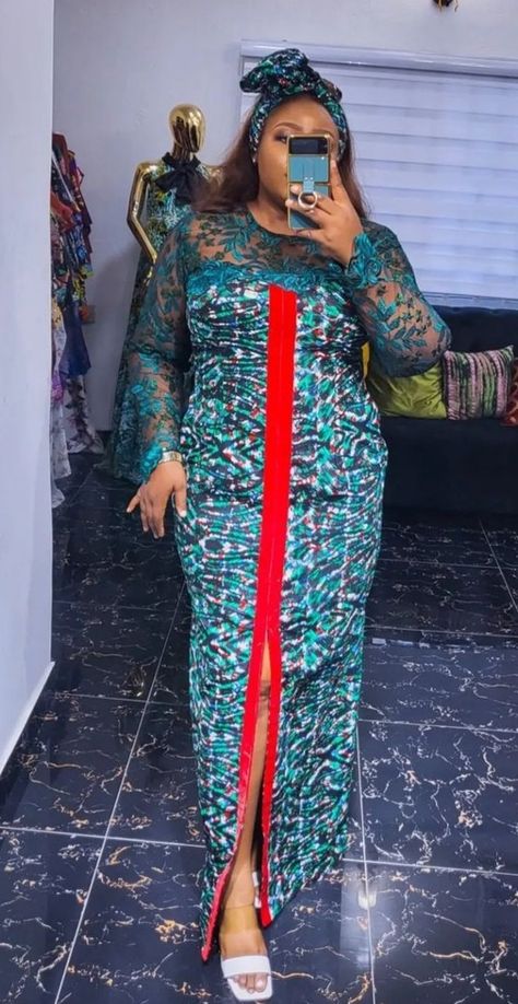 Aline Gown Ankara, Ankara Aline Long Gown, Bubu Kaftan Styles, Elegant Ankara Styles, Ankara Bubu, Adire Styles, Aline Dresses, Video Dress, Latest Ankara Gown Styles