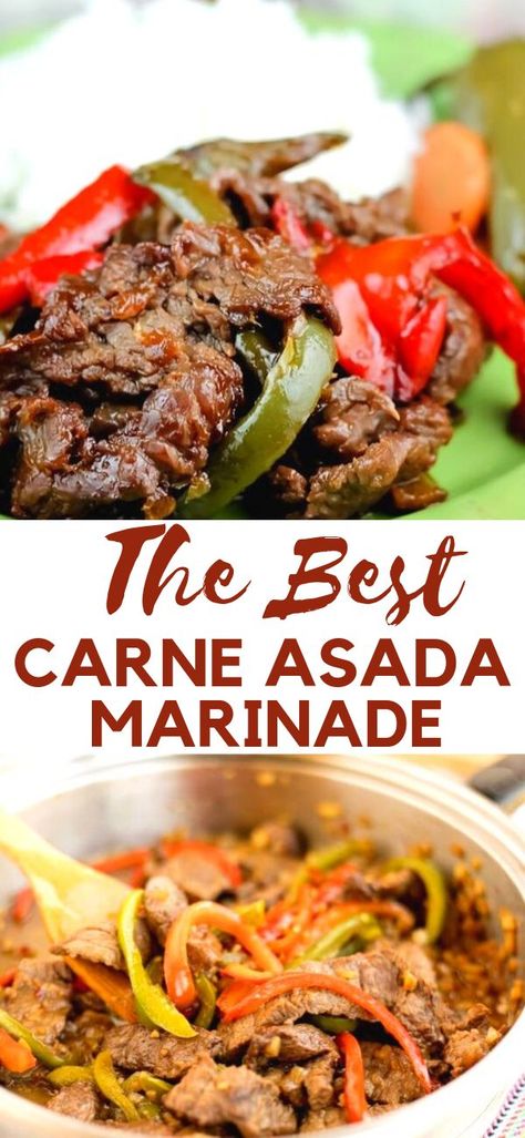 Beef Fajita Marinade, Mexican Marinade, Beef Kabob Marinade, Asada Marinade, Carne Asada Recipe, Carne Asada Marinade, Steak Marinades, Carne Asada Recipes, Fajita Marinade