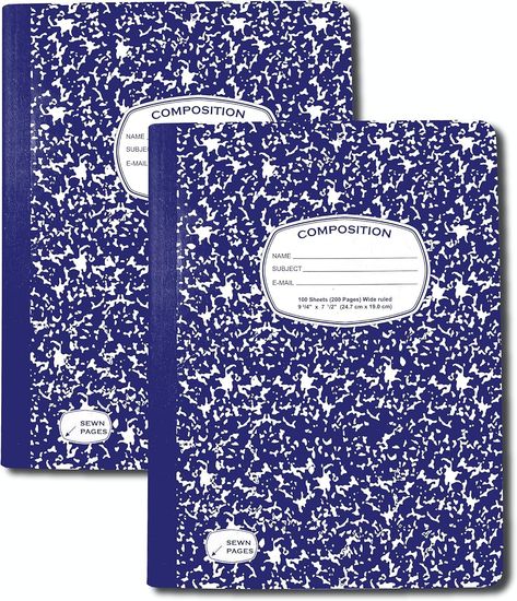 PRICES MAY VARY. Composition notebook wide ruled is ready for any assignment. Great note books for school and journaling. Note book has 9-3/4 x 7-1/2 inch wide ruled white notebook sheets, blue marble cover. The cover provides an area to record your name, class, and subject. Bulk composition notebooks covers to protect your school writing notes, home school assignments, and home office tasks. The manufacturers of composition notebook bulk have given the perfect design so as to make the product i Graphic Memoir, Notebooks For School, Composition Notebook Covers, White Notebook, Composition Books, College Office, Composition Notebooks, Writing Notes, School Writing